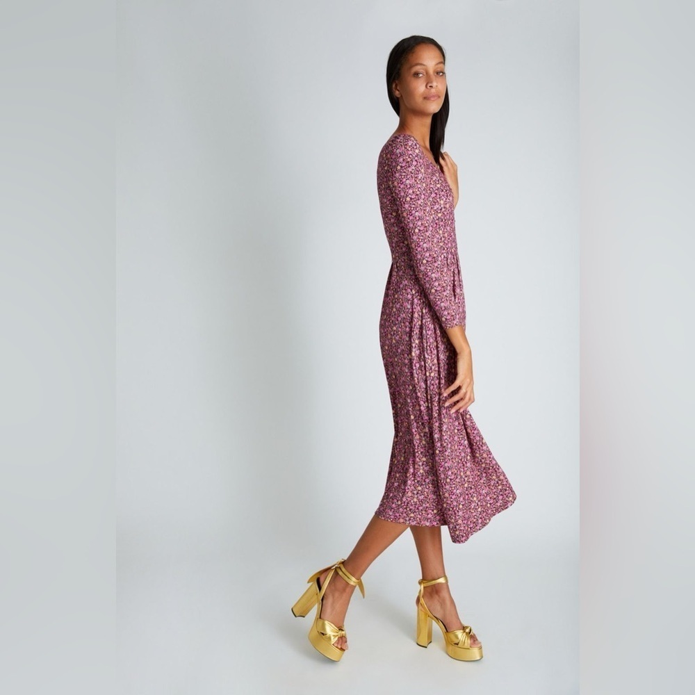 LOVESHACKFANCY Poeta Dress in Cherry Wine dress XS - Picture 15 of 16